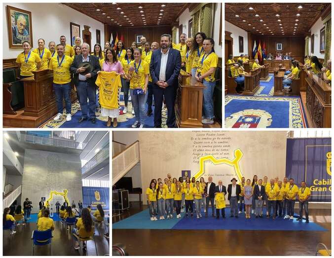 Imágenes de las recepciones en el Ayuntamiento de Telde y Cabildo de Gran Canaria/TA.